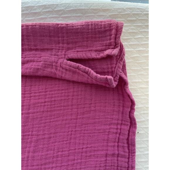 Lane Bryant Gauze Coastal Casual Top Pink 100% Cotton Size 14 Preppy Comfort EUC - Picture 9 of 12